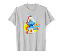 The Smurfs Schtroumpfs Grouchy Don't Smurf with Me! T-Shirt, Homme, Argent, XXL