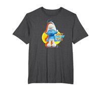 The Smurfs Schtroumpfs Grouchy Don't Smurf with Me! T-Shirt, Homme Grandes Tailles, Chiné Foncé, 2X Tall