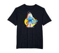 The Smurfs Schtroumpfs Grouchy Don't Smurf with Me! T-Shirt, Homme Grandes Tailles, Noir, 5X Tall