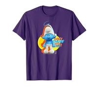 The Smurfs Schtroumpfs Grouchy Don't Smurf with Me! T-Shirt, Homme, Violet, XL