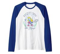 The Smurfs Smurfette Racquet Crew Country Club Cartoon Manche Raglan