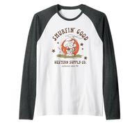 The Smurfs Smurfin' Good Western Supply Co Cartoon Manche Raglan