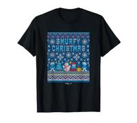 The Smurfs Smurfy Christmas Ugly Sweater Print T-Shirt