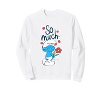 The Smurfs So Much Love Smurf Holding Flower Valentine's Day Sweatshirt