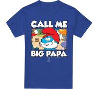 The Smurfs - T-shirt "Call Me Big" pour homme/femme unie TV20902 (XL) (Bleu roi foncé)
