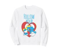 The Smurfs Valentine's Day Follow Your Heart Smurf Kiss Sweatshirt