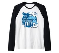 The Smurfs Vintage Grouchy Not A Christmas Elf Manche Raglan