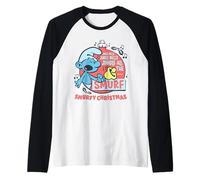 The Smurfs Vintage Jingle Bells Smurfy Christmas Manche Raglan