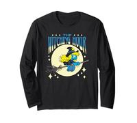 The Smurfs Witching Hour Smurfette Halloween Retro Cartoon Manche Longue