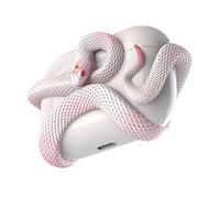 The Snake Case Étui décoratif compatible avec les AirPods 4e génération - Coque en résine phosphorescente - Sculptant les détails et l'esthétique créative - La tête de serpent 3D s'illumine lors de la