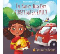 The Sneezy, Busy Day of Firefighter Emily. Personalized book for kids with Black Curly Hair