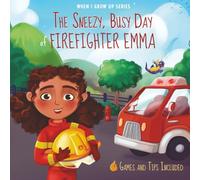 The Sneezy, Busy Day of Firefighter Emma. Personalized book for kids with Black Curly Hair
