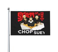 The SOAD Down Music Rock Band System Drapeau Double Face 3x5FT - Tissu Résistant avec Impression Rock - Fan de Groupe Métal - Déco Chambre, Mur, Fête, Concert, Jardin