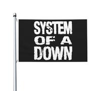 The SOAD Down Music Rock Band System Drapeau Double Face 3x5FT - Tissu Résistant avec Impression Rock - Fan de Groupe Métal - Déco Chambre, Mur, Fête, Concert, Jardin