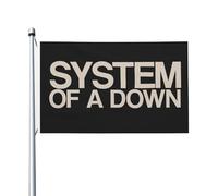 The SOAD Down Music Rock Band System Drapeau Double Face 3x5FT - Tissu Résistant avec Impression Rock - Fan de Groupe Métal - Déco Chambre, Mur, Fête, Concert, Jardin