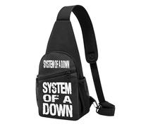 The SOAD Down Music Rock Band System Sac bandoulière décontracté pour homme - Sac à bandoulière léger avec logo de groupe, sac banane de voyage pour festivals de musique et activités de plein air