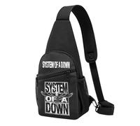 The SOAD Down Music Rock Band System Sac bandoulière décontracté pour homme - Sac à bandoulière léger avec logo de groupe, sac banane de voyage pour festivals de musique et activités de plein air