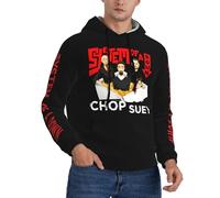 The SOAD Down Music Rock Band System Sweat à capuche pour homme - Pull-over style groupe de rock - Streetwear décontracté avec logo imprimé - Cadeau de concert pour les fans de SOAD XX-Large