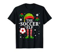 The Soccer Elf Matching Soccer Player Christmas T-Shirt