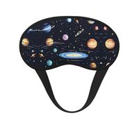 The Solar Family Masque de sommeil occultant - Couverture confortable pour les yeux, bloquant la lumière, parfait pour les voyages, la méditation et le camping