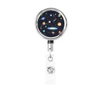 The Solar Family Porte-badge rétractable en métal robuste Extensible et réglable Résistant à l'usure