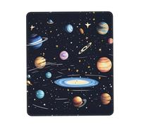 The Solar Family Tapis de souris coloré en caoutchouc avec bord verrouillable (style vertical), design épais, pas facile à déformer