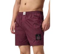 The Souled Store Avatar - Fire Bender - Pour homme et garçon - Taille élastique - Marron châtaigne - Imprimé géométrique - En coton - Détail officiel - Boxer Lounge, marron, S