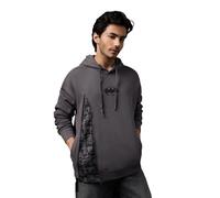 The Souled Store Batman Comics Sweat à capuche à manches longues brodé en coton mélangé pour homme et garçon en polaire lourde de haute qualité, gris foncé, 3XL