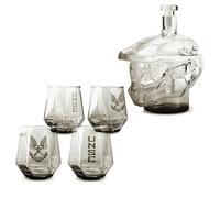 The Source Wholesale Halo Master Chief Ensemble carafe à décanter en verre et 4 verres tumbler en verre collectionnable pour boire