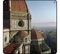 The South Side of the Basilica Di Santa Maria Del Fiore in Florence Plaque en métal vintage 15ème siècle 30,5 x 30,5 cm Plaque humoristique Café Club Pub Man Cave Bar Café Garage Cuisine mur