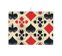 The Spades are Arranged in A Square Pattern Grand égouttoir à vaisselle en microfibre réutilisable lavable pour accessoire de cuisine 45,7 x 61 cm