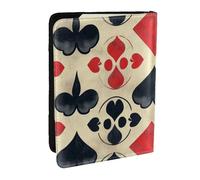 The Spades are arranged in a square pattern printed Passport Holder ,Travel PU Leather Passport Cover Case Organizer for Men Women 6.5 Inch