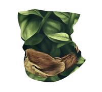 The Sparrow is Standing On The Green Leaf Print Head Scarf Cagoule Visage Cou Foulard Cache-Cou Bandana Cache-Cou pour Homme Femme