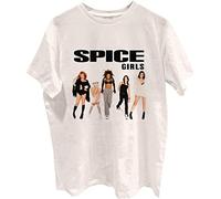 The Spice Girls T Shirt Photo Poses Band Logo Nouveau Officiel Unisex Blanc Size S