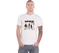 The Spice Girls T Shirt Photo Poses Band Logo Nouveau Officiel Unisex Blanc Size XXL