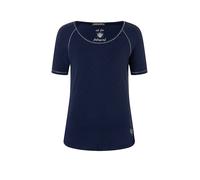 THE SPIRIT OF OM T-shirt de yoga raglan en bambou pour femmes bleu marine | M