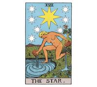 The Star: 156 College Ruled Lined Pages (78 leaves), 5x8 Notebook, Journal, Diary, Planner featuring image of The Star Tarot card