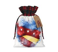 The Star-Spangled Banner Sac cadeau de Noël - Bas en toile de jute pour tous vos cadeaux de Noël et vos besoins en bagage à main