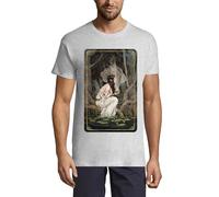 The Star Tarot Card Art Logo Crew Neck Cotton T-Shirt Homme Ash, cendre, S