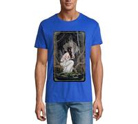 The Star Tarot Card Art Logo Crew Neck Cotton T-Shirt Homme Royal Bleu, bleu marine, S