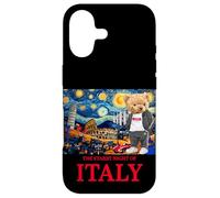 The Starry Night of Italy, Teddy Bear in Italy Landmarks Coque pour iPhone 17