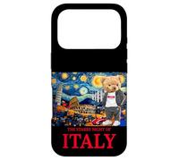 The Starry Night of Italy, Teddy Bear in Italy Landmarks Coque pour iPhone 17 Pro