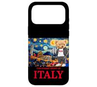 The Starry Night of Italy, Teddy Bear in Italy Landmarks Coque pour iPhone 17 Pro Max