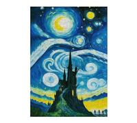 The Starry Night Painting Puzzles pour Adultes Jeux Relaxants Défi Difficile Cadeaux De Noël Et d'anniversaire 38x26cm/1000pcs