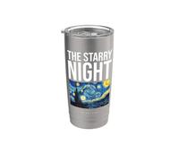 The Starry Night Tee Shirts, Cool Vincent Van Gogh Painter Gobelet isotherme en acier inoxydable double paroi