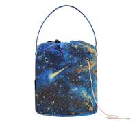 The Starry Sky A Shooting Star Passing by Craft Bag with holes Crochet Storage for Knitting Needle Bolsa para tejer