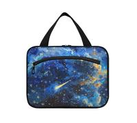 The Starry Sky A Shooting Star Passing by Hanging Travel Toiletry Bag with Hook, Designer Essential Kit Bag for Women Bathroom Bolsos para Hombre L