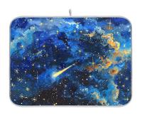 The Starry Sky A Shooting Star Passing by Kitchen Mat Dish Towel Dryer Dish Drying Mat Mat 18 x 24 18 x 24
