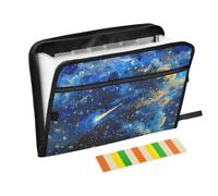 The Starry Sky A Shooting Star Passing by Paper Organizer Folder Folder 13 Pockets A4 Letter Size with Zipper Supplies for Office Supplies Extensible File Jackets Para Guardar Documents