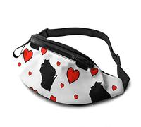 The State of Wisconsin and Red Hearts Sac de Taille avec Sangle réglable Hip Bum Bag pour Homme Femme Outdoor Sports Running Gym Traveling